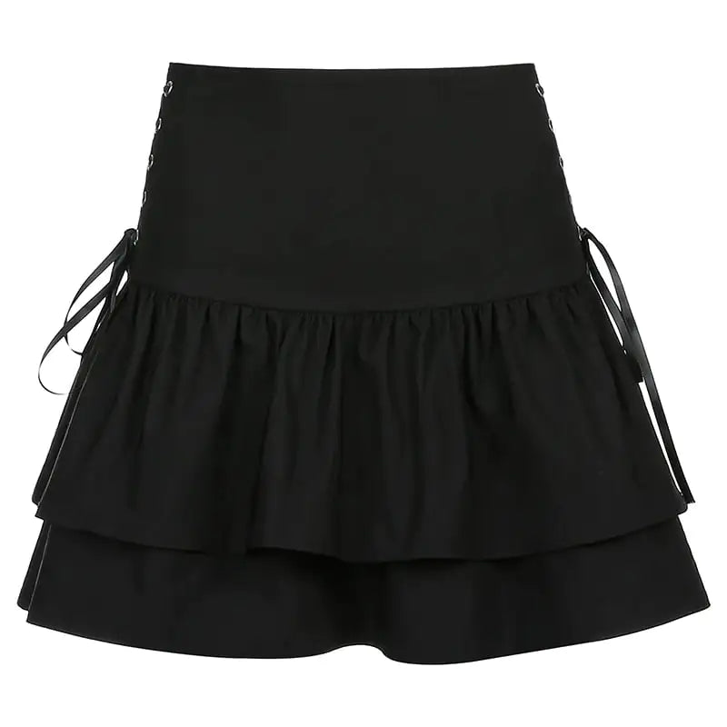 Gothic High Waist Bandage Mini Skirt