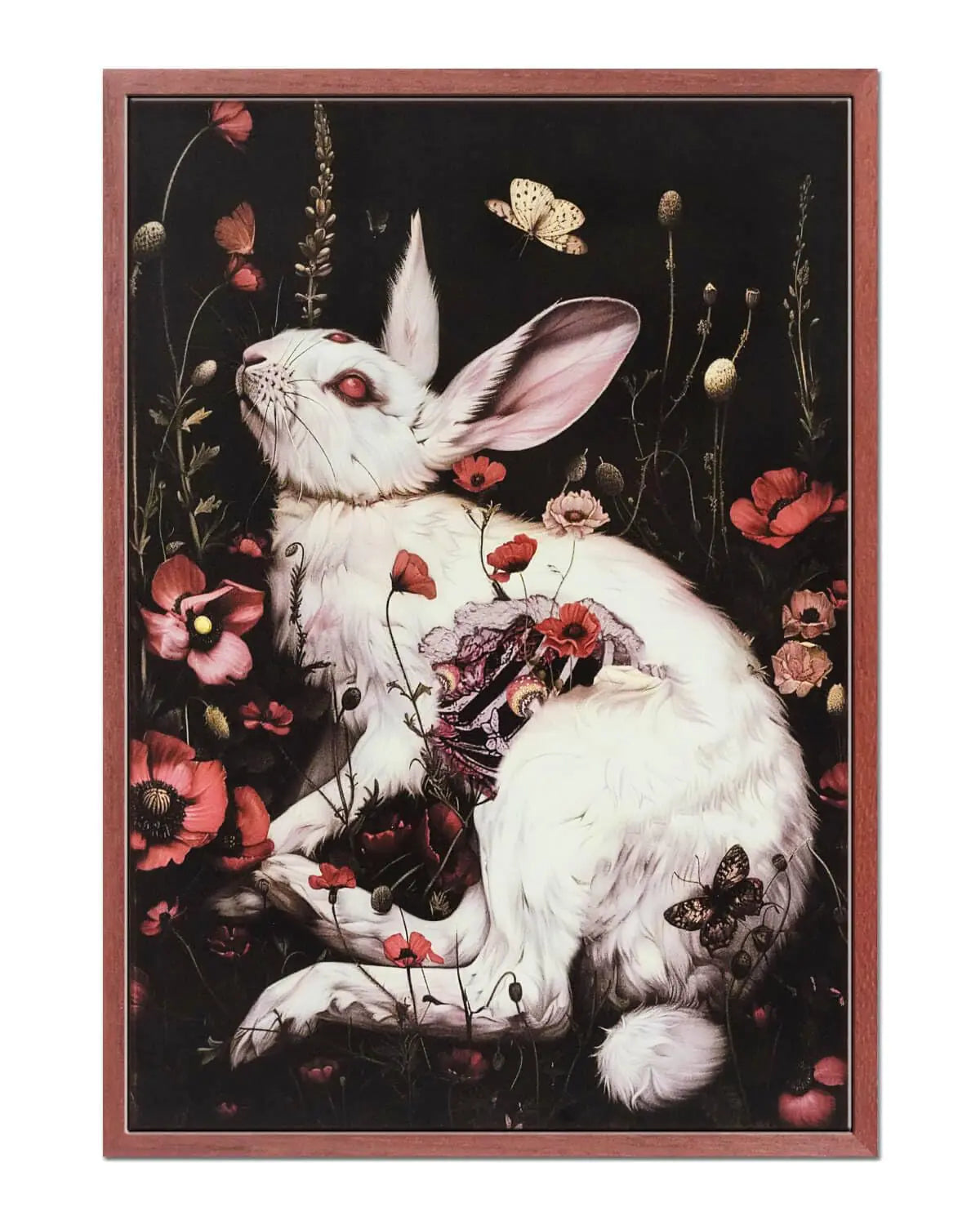 Wooden Gothic Wall Art Decor - Animal Print Artwork – 16.5" x 11.8"