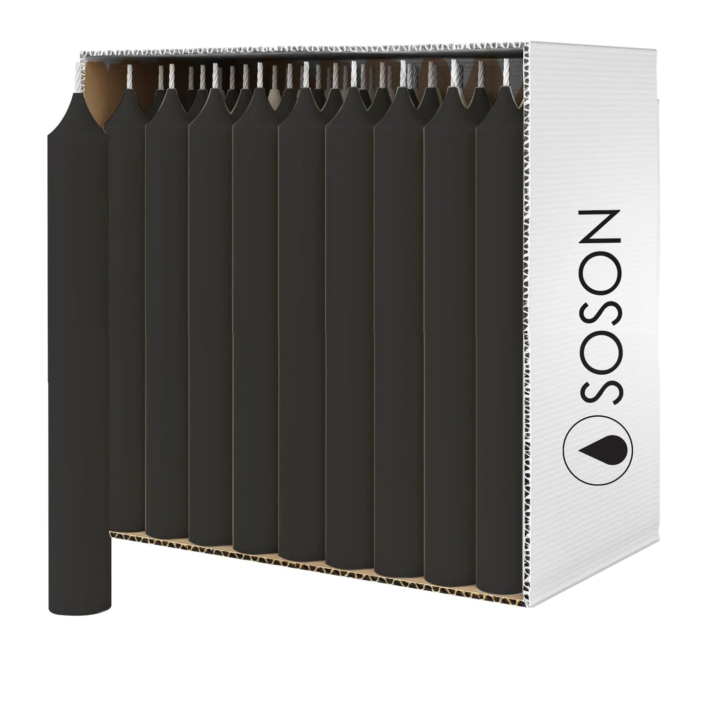 Black 5 inch Taper Candles - 24 Count