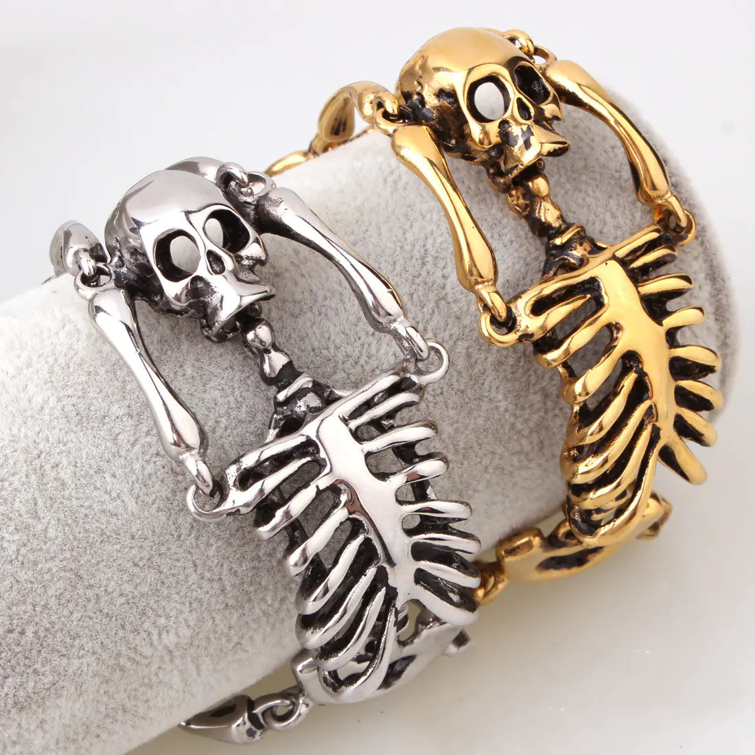 Men's Gothic Style Titanium Steel Skull Bracelet