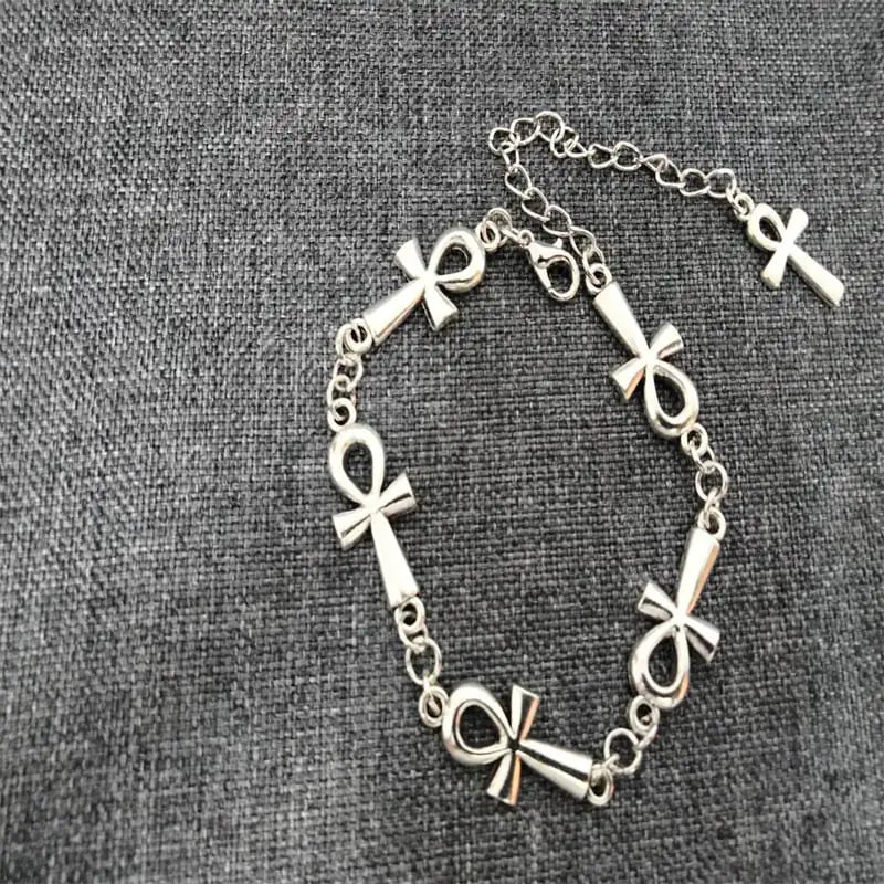 Gothic Ahnk Cross Bracelet