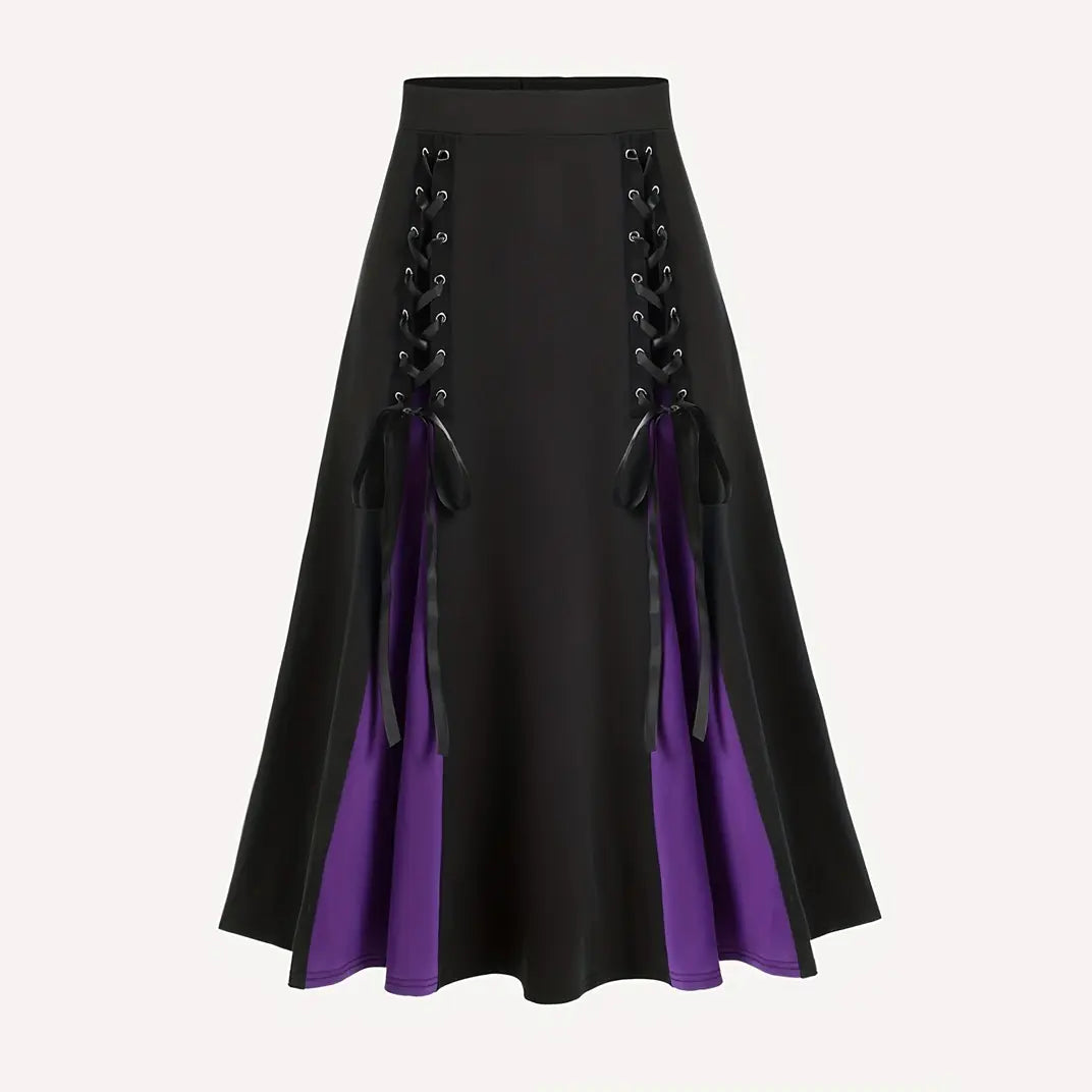 Gothic High Waist Elastic Waist Skirt