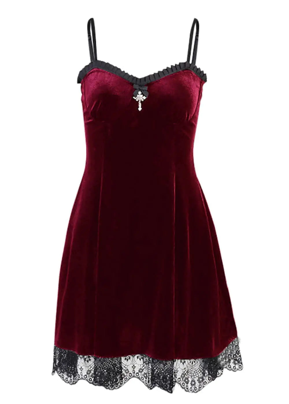 Soft V-neck Goth Inspired Dress
