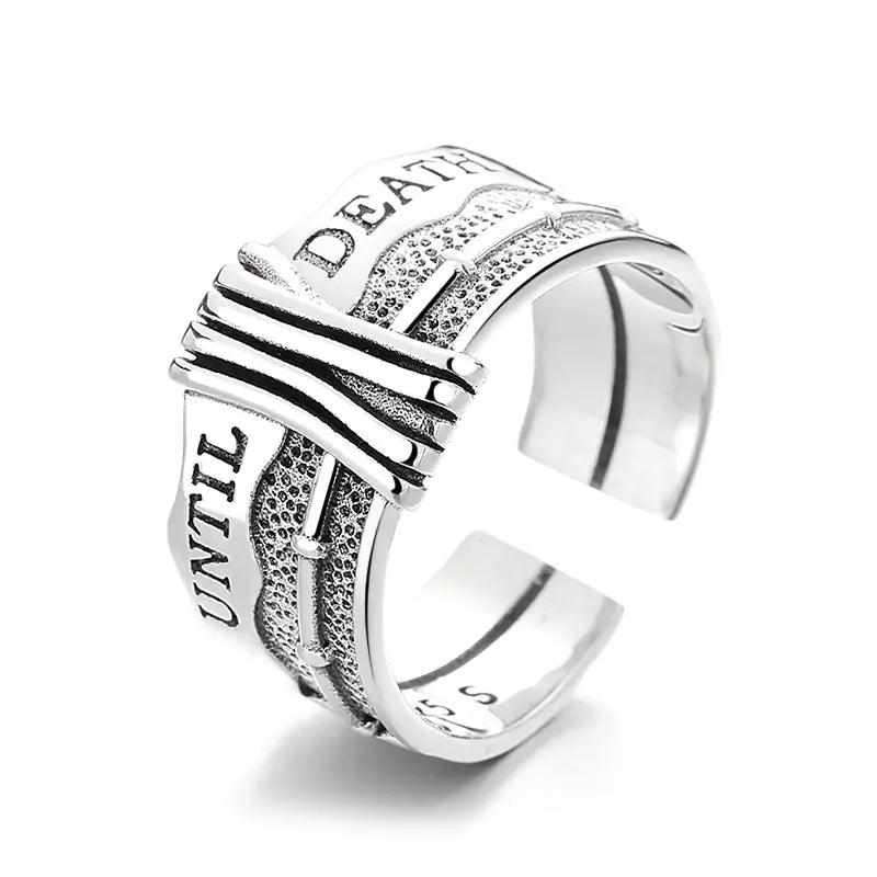 S925 Sterling Silver Until Death Ring