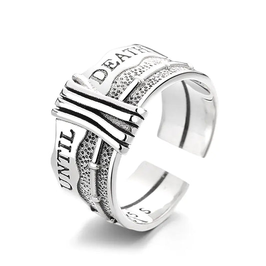 S925 Sterling Silver Until Death Ring
