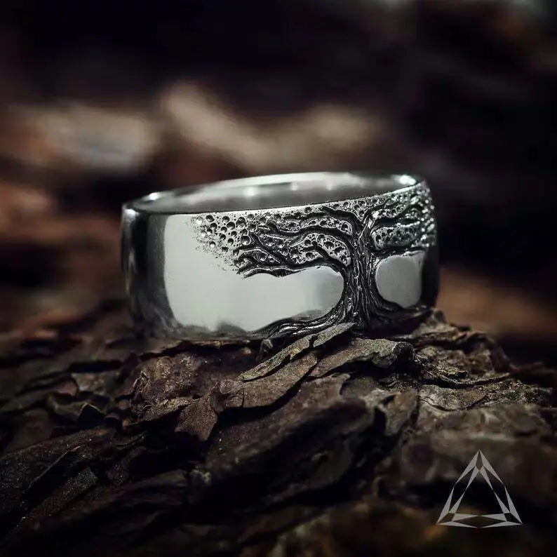 Carved Tree of Life Ring