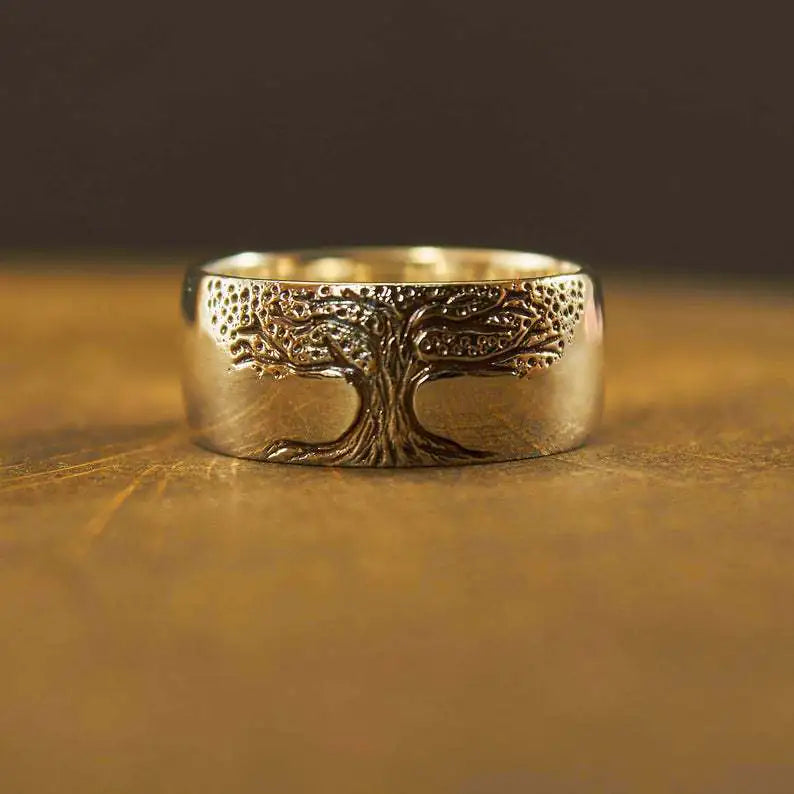 Carved Tree of Life Ring