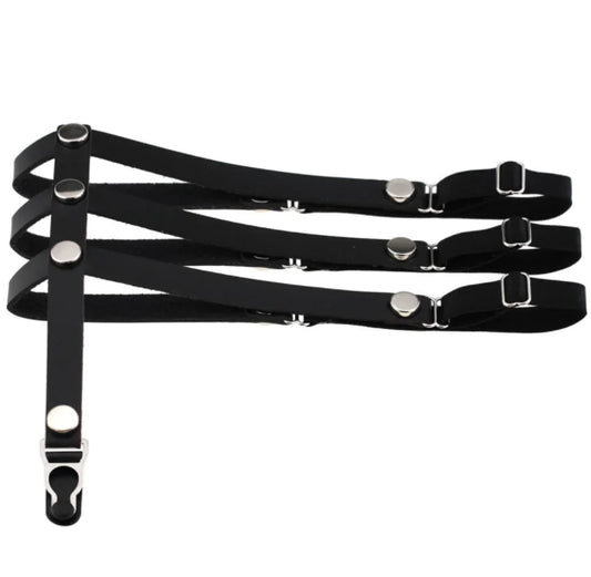 Gothic Stockings with Elastic Straps