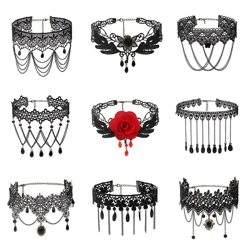 Gothic Style Choker Necklaces - Layered Design