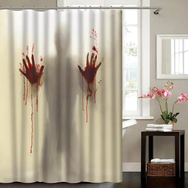 Bloody Handprint Shower Curtain
