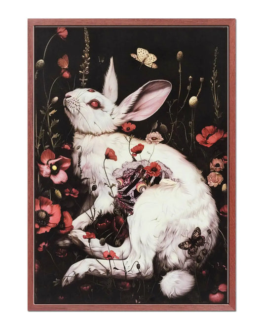 Wooden Gothic Wall Art Decor - Animal Print Artwork – 16.5" x 11.8"