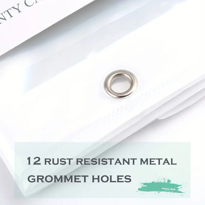 Clear PEVA Shower Curtain/Liner with Hooks and Magnets