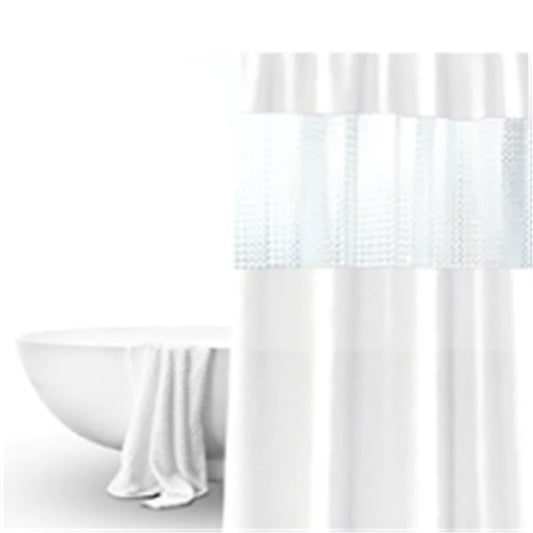 Thick Solid Color PEVA Shower Curtain in Gray