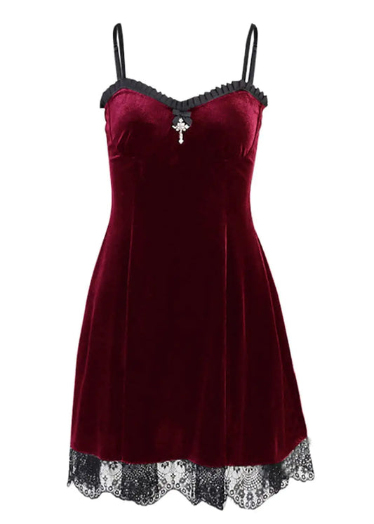 Soft V-neck Goth Inspired Dress